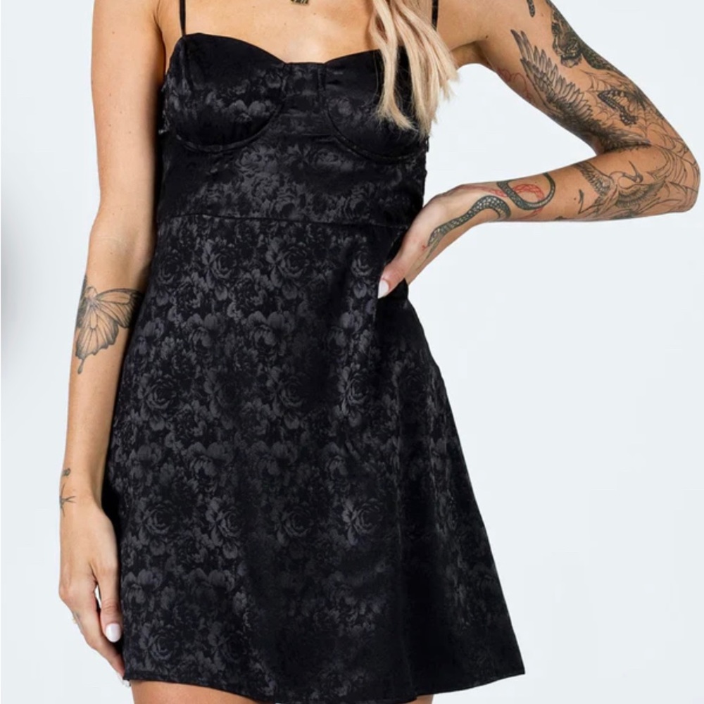 princess polly diva mini dress black